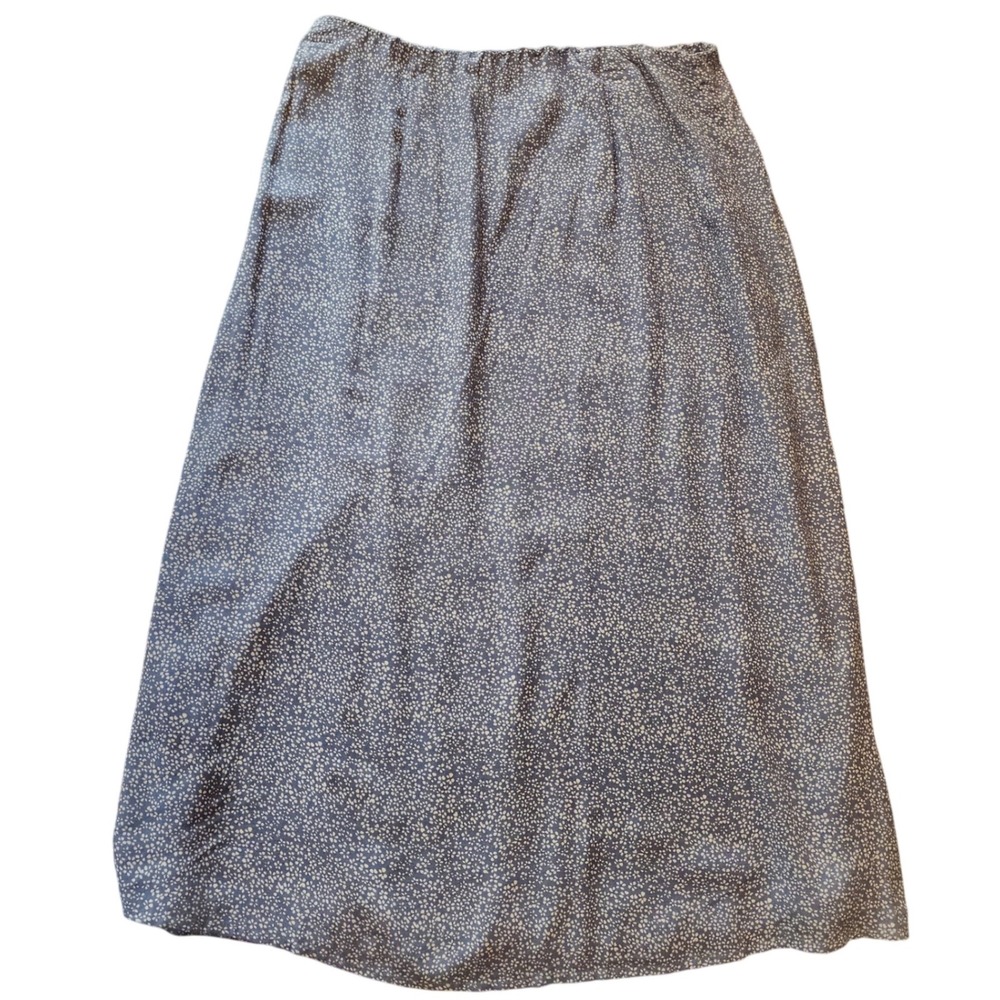 Stolen Hearts Blue Floral Ditsy A-Line Button Front Boho Skirt L - Picture 4 of 6